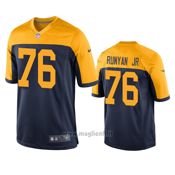 Maglia NFL Game Green Bay Packers Jon Runyan Jr. Throwback Blu